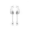 Backs Earrings Europe And America Rhinestone Wing Long Tassel Clip For Women 2023 Fashion Jewelry Girl Party Gifts Wholesale