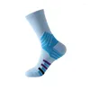 Chaussettes pour hommes équipe colorée cyclisme vélo de sport professionnel haute qualité course basket-ball hommes femmes