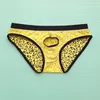 Cuecas masculinas abertas frente bikini roupa interior sexy u convexo bolsa shorts calcinha homens confortável maiô lingerie