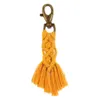 Keychains Bohemia Handmade Macrame Keychain Tassel Key Chain For Women Girl Bag Charms Hanging Boho Jewelry Gift Friends