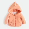 Джакеки для маленьких девочек флисовое пальто от 1 до 4 лет. Детская густая теплая одежда 2023 Осень Зимние мальчики в корейском стиле верхняя одежда детская мультипликация детская куртка