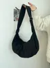 Sacos de noite feminino casual inverno para baixo grande capacidade macio slouchy hobo crescente saco 2023 streetwear moda minimalista bonito baggy ombro