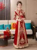 Vêtements ethniques Robe de mariée de mariée Style chinois Xiuhe Tang Costume Ensembles Long Cheongsam Chine Femmes Qipao Robe