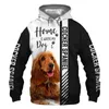 Herren Hoodies Sweatshirts Cocker Spaniel Hund 3D gedruckte Jacke Herren/Damen Harajuku Hoodie Unisex Casual Streetwear Sweatshirt Pullover Suda