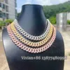 Hip Hop sieraden Pass Tester Moissanite ketting 925 zilveren ketting Diamant Cuban Link Chain