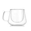 Mugs Diamond Cup Water Household With Handle Double Glass Heat Resistant Coffee Label