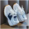 Athletic Outdoor Kid Designer Designer Sneakers Spring Summer Children Sport skórzane oddychanie buty koronkowe dla dzieci dziewczyny małe dhinm