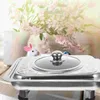 Dinnerware Sets Fruit Tray Buffet Warmer Stainless Steel Sheet Pan Server Square Cover Foods Warming