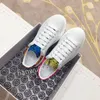 Topkwaliteit Designer Casual Shoes Real Leather Classic Plaid Trainers Stripes Shoe Fashion Trainer For Man Woman Color Sneakers