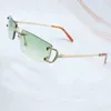 Women's Luxury Designer Rhinestones Women Man Sunglass Wire Iced Out Cool Rapper Shades Eyewear