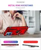 Armor Rugged For Xiaomi 14 13T Redmi 12 Note 12S 12C 11A POCO F5 M6 Pro C55 Case Silicone Ring Stand Hard Protection Cover