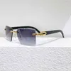 2023 デザイナーメガネ新しい木製サングラス男性スタイリッシュなダイヤモンドカットポリゴンサンシェード女性のための高級デザイナー眼鏡 Gafas デソル Mujer