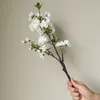 Flores decorativas artificiales, rama de flor de cerezo simulada, arreglo floral para boda, adornos, decoraciones de plantas falsas