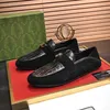 Men's dress wedding shoes dress shoes business peas shoes dress gentleman shoes metal buckle red and green standard cowhide driving shoes casual shoes.