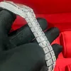 10a nieuw arrivel moissaniet diamanten horloge heren missfox vierkant volle ijs de horloges wijzerplaat verhoogt diamant armband automatische horloge pass test