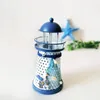 Titulares de velas -vendedores artesanais no estilo Mediterrâneo Farol de ferro forjado Holiday Holiday Candlestick Decoração de casa #ll #ll #ll