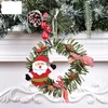 Christmas decorations Christmas wreath pendants Christmas snowman elk circular PVC pendants Christmas tree pine nut pendants