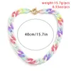 Chains Women's Neck Chain Fashion Colorful Acrylic Thick Necklace For Women Men Bohemian Plastic Choker Collar Jewelry Gifts