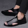 Sandalias Marca Verano Hombres Ocio Zapatos de playa Alta calidad Cuero genuino Moda 's 230404