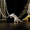 Hanger kettingen stijl jaar cadeau sieraden gotische ketting beweegbare gewricht dinosaurus overdreven hangende vrouw ketting vrouw