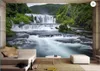 Wallpapers personalizado mural 3d po papel de parede croata floresta cachoeira paisagem fundo sala de estar para paredes na parede