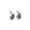 E66 S925 clous d'oreille en argent pur personnalisé classique Punk Hip Hop Style croix fleur coeur ensemble diamant forme cadeau pour les amoureux