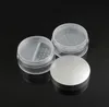 50ml Silver Empty Makeup Packaging Jar Container Powder Box Clear Plastic Loose Powder Jar Cosmetic Packing Jar With Sifter SN5201