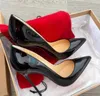 Classico nero tacchi alti scarpe donna pompe rosso lucido fondo 8 cm 10 cm 12 cm tacones punta a punta tacchi a spillo Talon Femme scarpe da sposa sexy con scatola 35-44