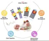 0 ~ 24 månader baby skaller mjuka plysch leksaker fot handled rattle set tecknad nyfödda utveckling utbildnings leksaker för barn