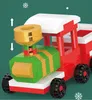 6IN1 Weihnachten Elch Hirsch Santa Claus Bausteine Stadt Schnee Haus Weihnachten Baum Bricks Set Spielzeug für Kinder Kinder Geschenk