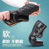 Sandals Men Leather Shoes Summer Hollow Breathable Non-slip Flat Soft Bottom Handmade Business Casual Men's Dress