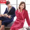 Women's Sleepwear Men's Pajamas Couples Flannel Homewear Male Nightgown Female Winter Lover Coral Velvet Bathrobe D2187