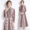 Basic Casual Dresses Autumn Runway Long Sleeve Maxi Dresses for Women Elegant Vintage Vestidos Largos De Mujer Casual Holiday Robes Longues 2024