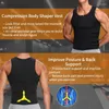 Men's Body Shapers Shaper Waist Trainer Sauna Vest Double Belt Sweat Shirt Corset Top Abdomen Slimming Shapewear Fat Burn Fitness Suits