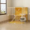 Cages de transport pour chats minimalistes, maison panoramique intérieure avec clôture, produits pour animaux de compagnie multi-chats, grand espace libre pour chats