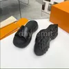 Дизайнерские тапочки Pool 55 Flat Comfort Mule Slipper Мужские и женские сандалии с тиснением без задника Summer Cool Luxury Sandal White Black Pink Printed Slide