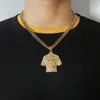 Chaînes ULJ Cool Glacé Bling En Acier Inoxydable Collier Football Football Étoile Pendentif Clavicule Charme Bijoux Pour Petit Ami