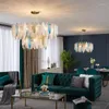 Kroonluchters kobuc art deco kroonluchter lamp postmoderne glas ijzer verlichting glans suspensie luminaire lampen voor eetkamer e14