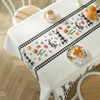 Nappe rectangulaire nappe de pâques imprimé à carreaux maison décorative fleur printemps table basse couverture étanche