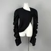 Women's Blouses 2023 Women Fashion Long Sleeve Sexy Casual Cotton Knitted Pleated Top 0916