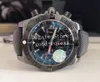 44 mm męskie chronograph zegarek męskie automatyczne 7750 zegarki męskie eta data ruchu pvd czarny węgiel chronomat gf producent sportowy valjoux gff na rękę