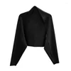 Women's Knits Women Long Sleeve Open Front Cardigan Drop Shoulder Shrug Knit Blouses Lightweight Cropped Shawl Outer Summer M6CD