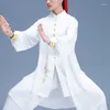 Abbigliamento etnico di alta qualità Tai Chi Uniforme Taiji Uniformi Ricamo cinese Shaolin Wushu Costumi di esercizio mattutino FF3701