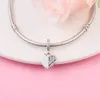 925 Sterling Silver Heart Angel Dangle Pärla passar europeiska smycken Pandora Style Charm Armband