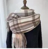 Scarves Winter Luxury For Women Classic Plaids Pattern Long Warm Cashmere Neck Scarf Shawls 2023 Fashion Shawl