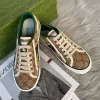 أفضل المصممين 1977 Tennis Canvas Shoes S Shoe Beige Blue مغسول جاكار جينز نساء الأحذية Ace Rubber Sole Servidered Vintage Casual Sneakers