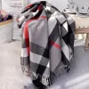 Modeontwerper kasjmier sjaal Lange sjaal voor heren en dames Hoge kwaliteit tulband bedrukte streep geruite geruite sjaal wintersjaal Kerstcadeau
