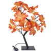 Strings USB Battery Operated LED Maple Tree Night Light Fairy Lights Home Bedroom Bedside Table Decoration Leaf Lamp