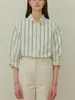 Blouses Femmes Femmes Chemise à rayures verticales 2023 Début du printemps Bureau Dames Élégantes Casual Manches longues Multicolore avec poche Sinlge