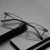 fashion Pure titanium handmade full-frame business square eyeglass frame 9999 The same S-390T can be matched with myopia glasses